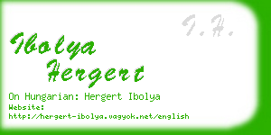 ibolya hergert business card